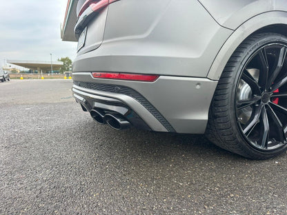 ART.2010 DIFFUSORE  AUDI Q8 2018-2023 S-LINE LOOK SQ8 NERO LUCIDO + TERMINAL