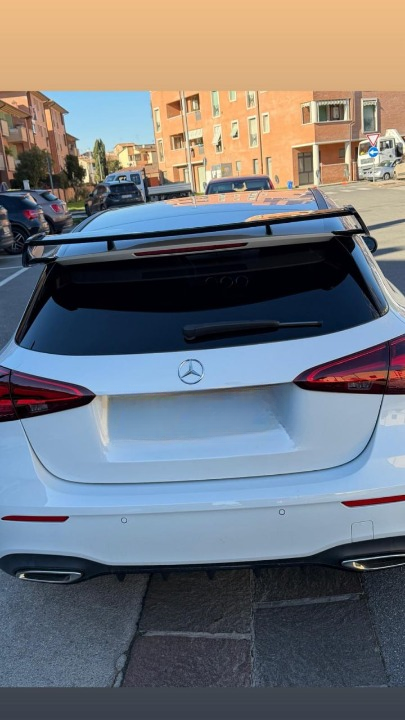 ART.0167 SPOILER MERCEDES CLASSE A W177 HB LOOK AMG A45 NERO LUCIDO