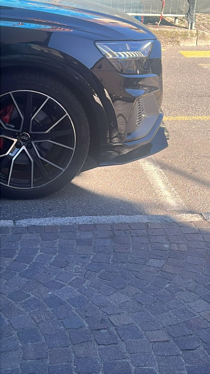 ART. 1837 SPLITTER AUDI Q8 2018-2023 SLINE SQ8 NERO LUCIDO (4 PEZZI)