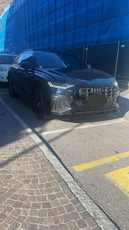 ART. 1837 SPLITTER AUDI Q8 2018-2023 SLINE SQ8 NERO LUCIDO (4 PEZZI)