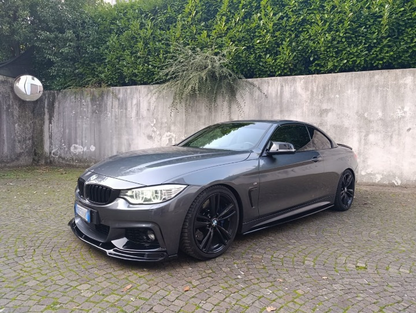 ART. 0540 SPLITTER BMW SERIE 4 F32 F33 F36 MSPORT LOOK TENZO NERO LUCIDO