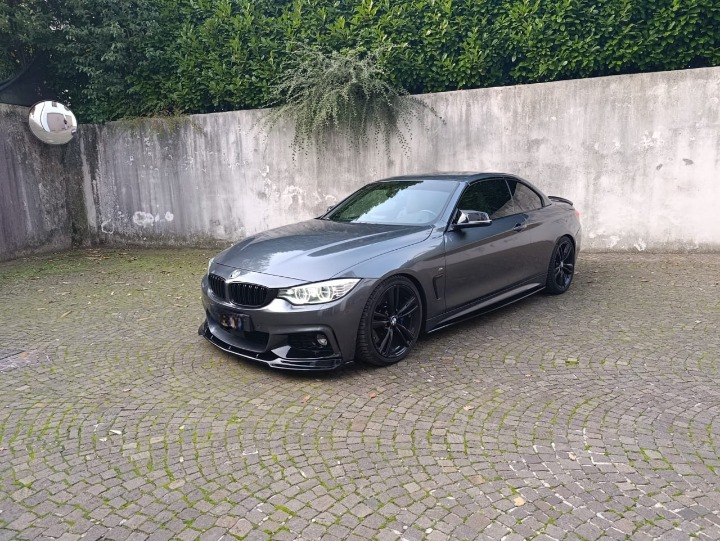 ART. 0540 SPLITTER BMW SERIE 4 F32 F33 F36 MSPORT LOOK TENZO NERO LUCIDO