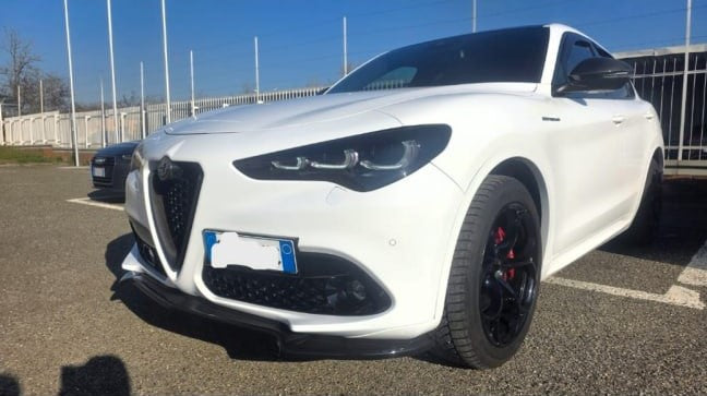 ART. 0233 SPLITTER ALFA ROMEO STELVIO 2016+ NERO LUCIDO