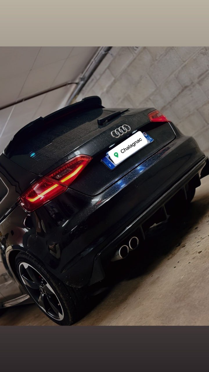 ART. 0063 DIFFUSORE AUDI A3 8V 2012-2016 STANDARD LOOK RS3 NERO LUCIDO (Copia)