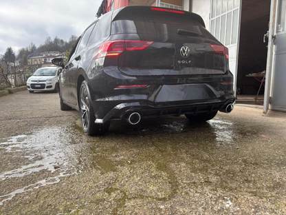 ART. 0512  DIFFUSORE  GOLF 8 VIII 1+1 LOOK GTI NERO LUCIDO+TERMINALI