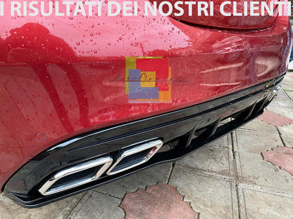 ART.6493 Diffusore Mercedes W205 nero lucido completo di terminali look AMG