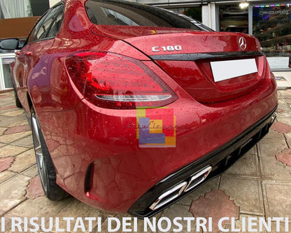 ART.6493 Diffusore Mercedes W205 nero lucido completo di terminali look AMG