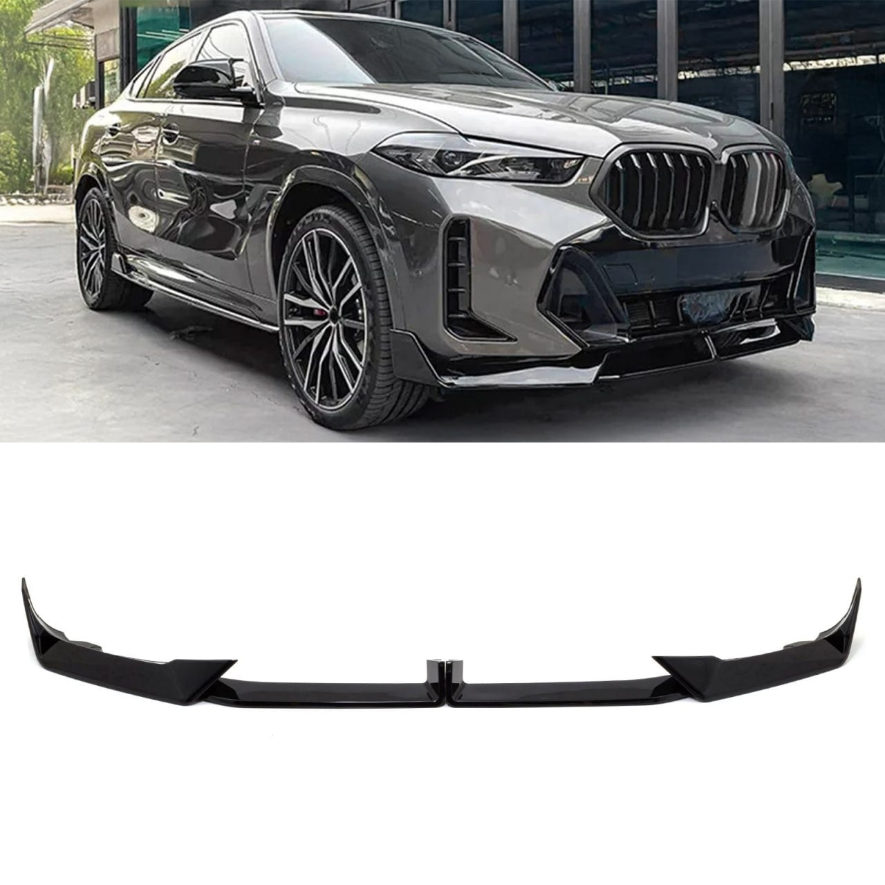 ART.6706 SPLITTER BMW X6 G06 LCI 2023+ MSPORT NERO LUCIDO