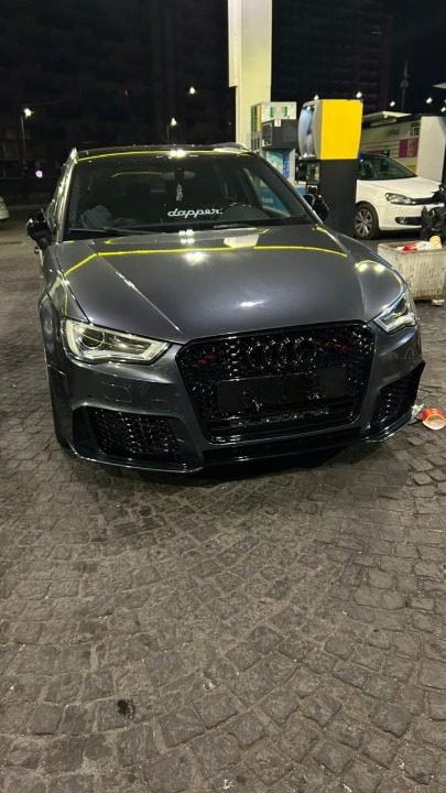 ART. 0812 PARAURTI ANTERIORE AUDI A3 8V 2012-2016 LOOK RS3+GRIGLIA QUATTRO