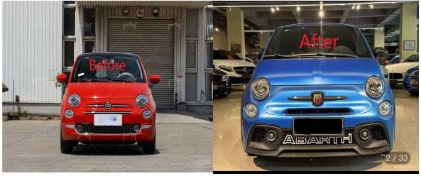 Bodykit fiat 500 upgrade to abarth look