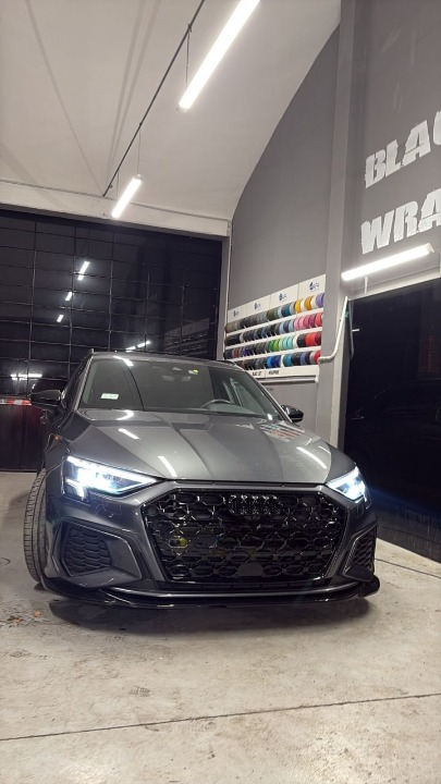 ART. 1620 SPLITTER AUDI A3 8Y 2020+ SLINE S3 LOOK NERO LUCIDO
