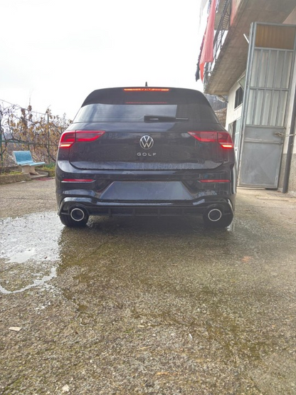 ART.0512  DIFFUSORE VW GOLF 8  1+1 LOOK GTI NERO LUCIDO+TERMINALI