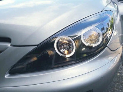 ART.7559 FARI ANTERIORI PEUGEOT 307 2001-2005 NERI ANGEL EYE H1/H1/H1