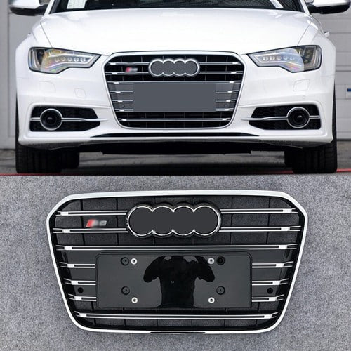 💕AART. 0626 GRIGLIA AUDI A6 4G C7 2011-2014 LOOK S6 NERA PROFILI CROMATI💕