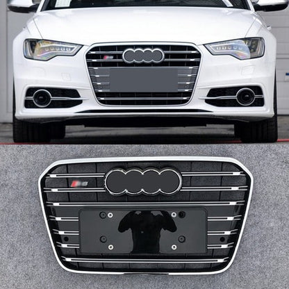 💕AART. 0626 GRIGLIA AUDI A6 4G C7 2011-2014 LOOK S6 NERA PROFILI CROMATI💕