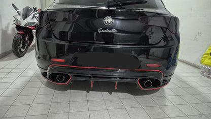 💕ART. 0405 DIFFUSORE ALFA ROMEO GIULIETTA LOOK QUADRIFOGLIO NERO LUCIDO💕
