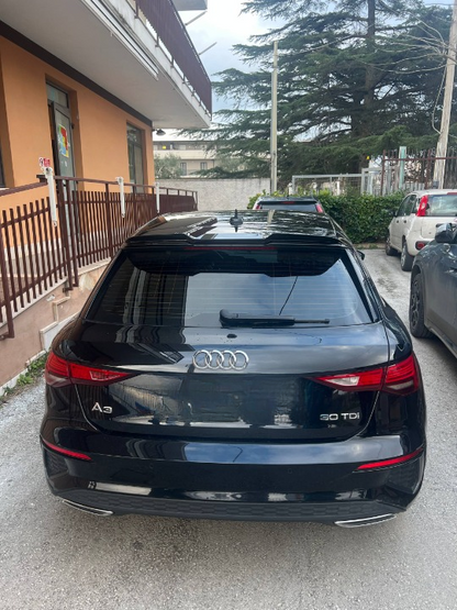 💕ART.2222 SPOILER AUDI A3 8Y 2020-2024 SLINE S3 RS3 NERO LUCIDO💕