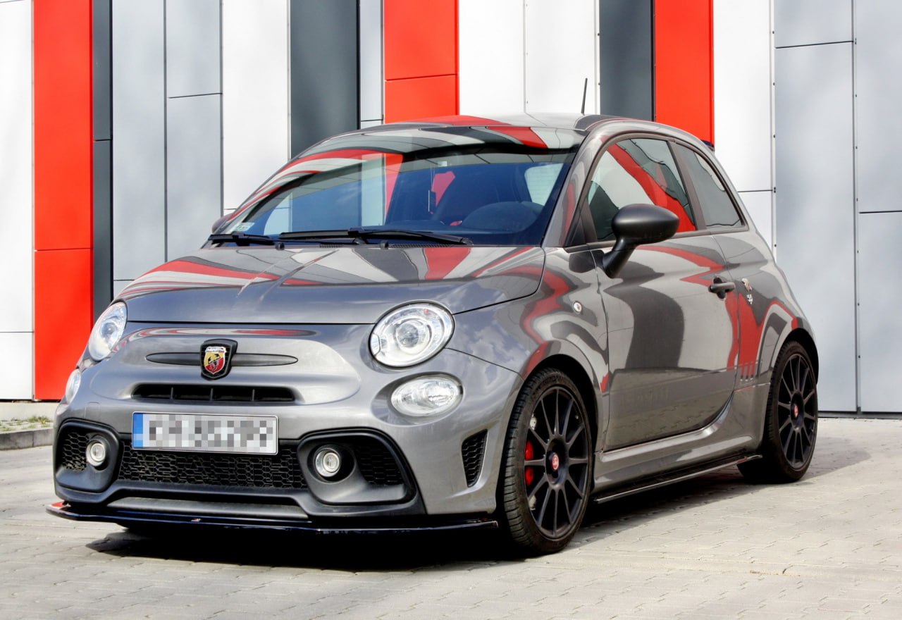 💕ART. 1041 SPLITTER FIAT 500 2009-2015 NERO LUCIDO💕