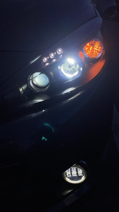💕ART. 1741 FARI ANTERIORI PEUGEOT 207 207CC 2006-2012 NERI ANGEL EYES 💕