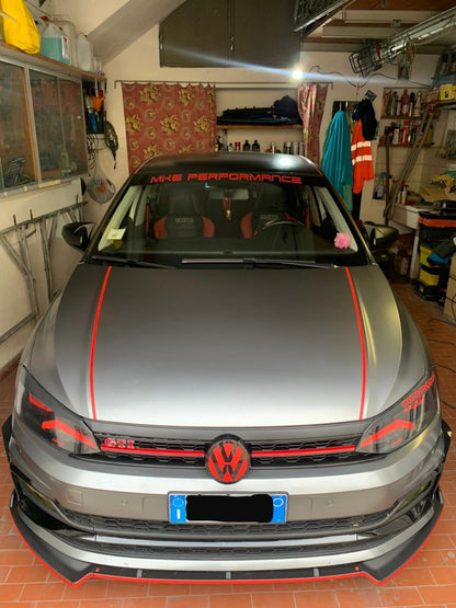 💕ART.1090 SPLITTER VW POLO AW1 STANDARD+ RLINE+GTI EVO NERO LUCIDO 💕