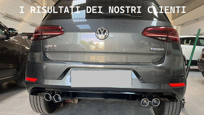 💕 ART. 0914 DIFFUSORE VW GOLF 7.5 LOOK RLINE TERMINALI 2+2💕