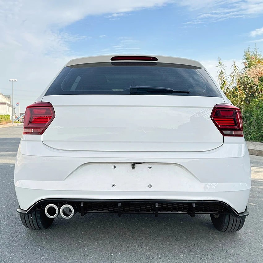 💕ART.9244 DIFFUSORE POLO AW1 18-24 LOOK GTI NERO LUCIDO CON TERMINALI CROMATI💕