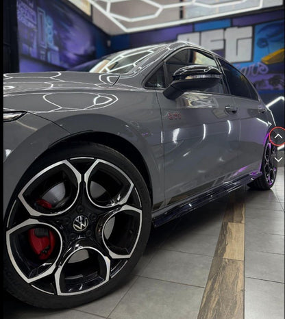 💕ART. 0264 SOTTO MINIGONNE VW GOLF 8 VIII 2019+ LOOK GTI NERO LUCIDO💕