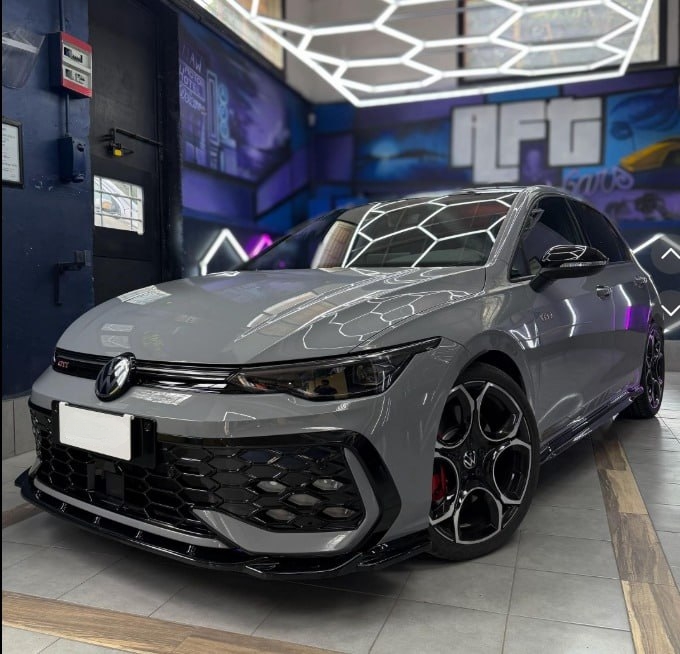 💕ART. 0264 SOTTO MINIGONNE VW GOLF 8 VIII 2019+ LOOK GTI NERO LUCIDO💕