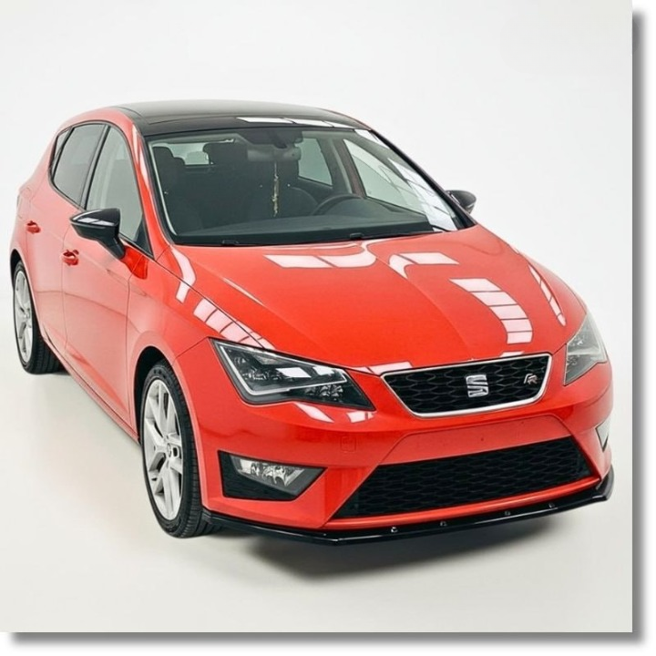 ART.9784  SPLITTER Seat Leon Mk3 2012+ NERO  LUCIDO