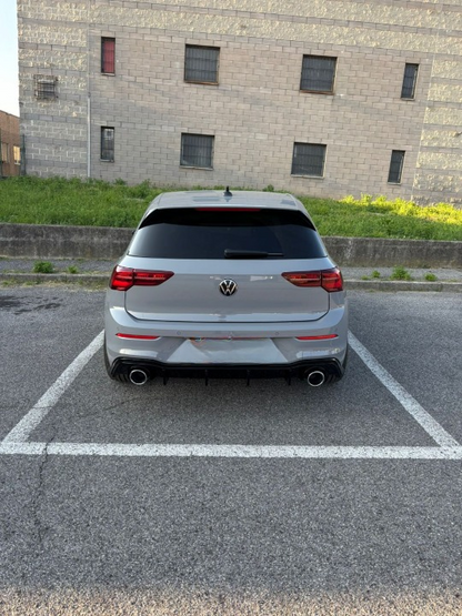 💕ART.0512 DIFFUSORE VW GOLF 8 1+1 LOOK GTI NERO LUCIDO+TERMINALI+8.5 STANDARD💕