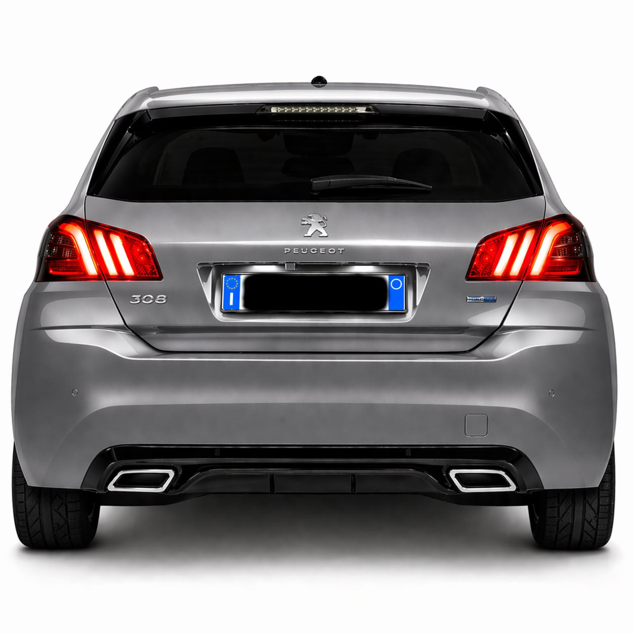 💕ART.9544 DIFFUSORE PEUGEOT 308 II 5 PORTE 13-21 LOOK  NERO LUCIDO TERMINAL💕