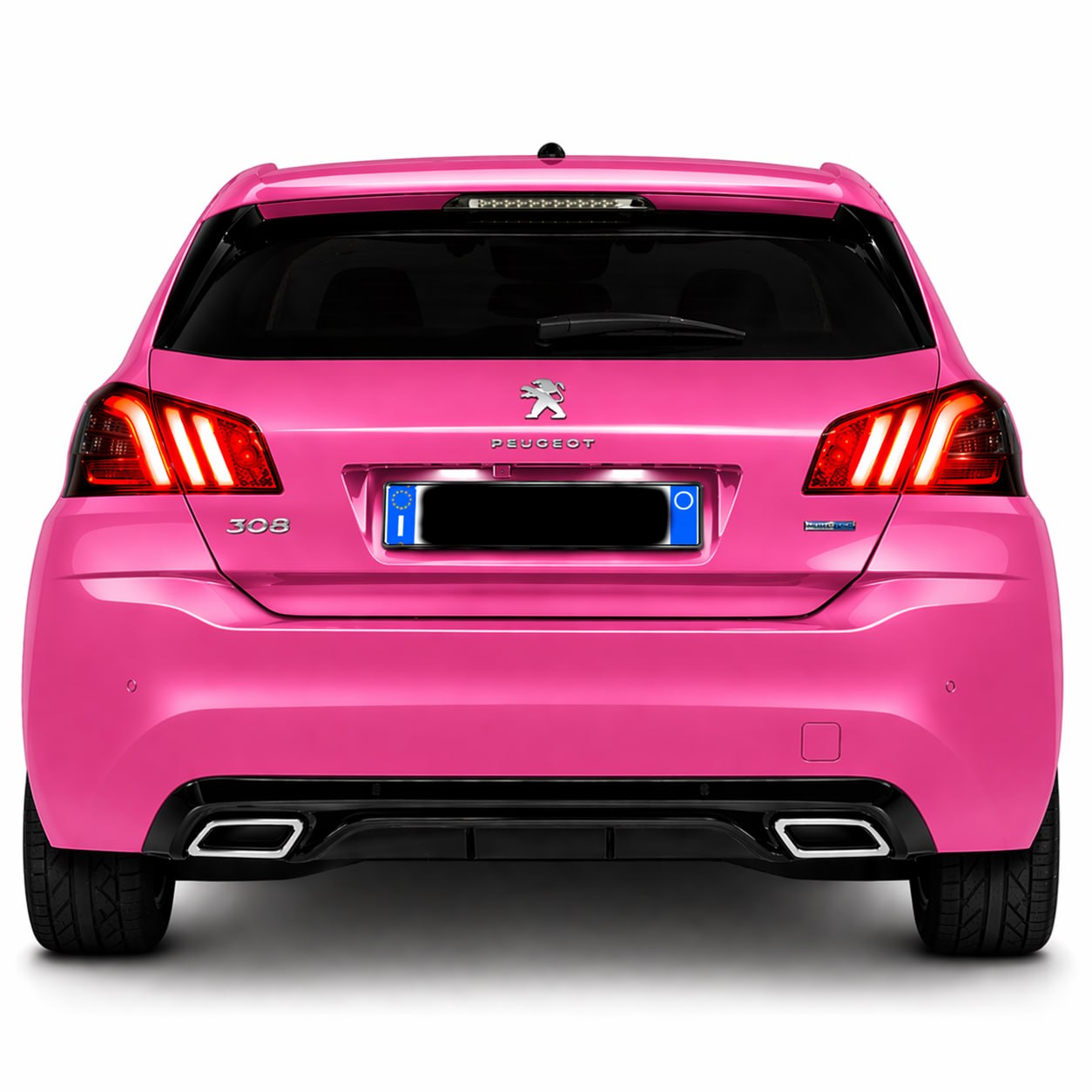 💕ART.9544 DIFFUSORE PEUGEOT 308 II 5 PORTE 13-21 LOOK  NERO LUCIDO TERMINAL💕