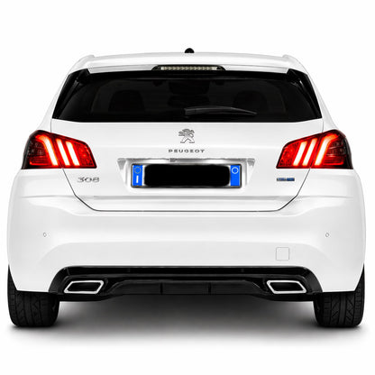 💕ART.9544 DIFFUSORE PEUGEOT 308 II 5 PORTE 13-21 LOOK  NERO LUCIDO TERMINAL💕
