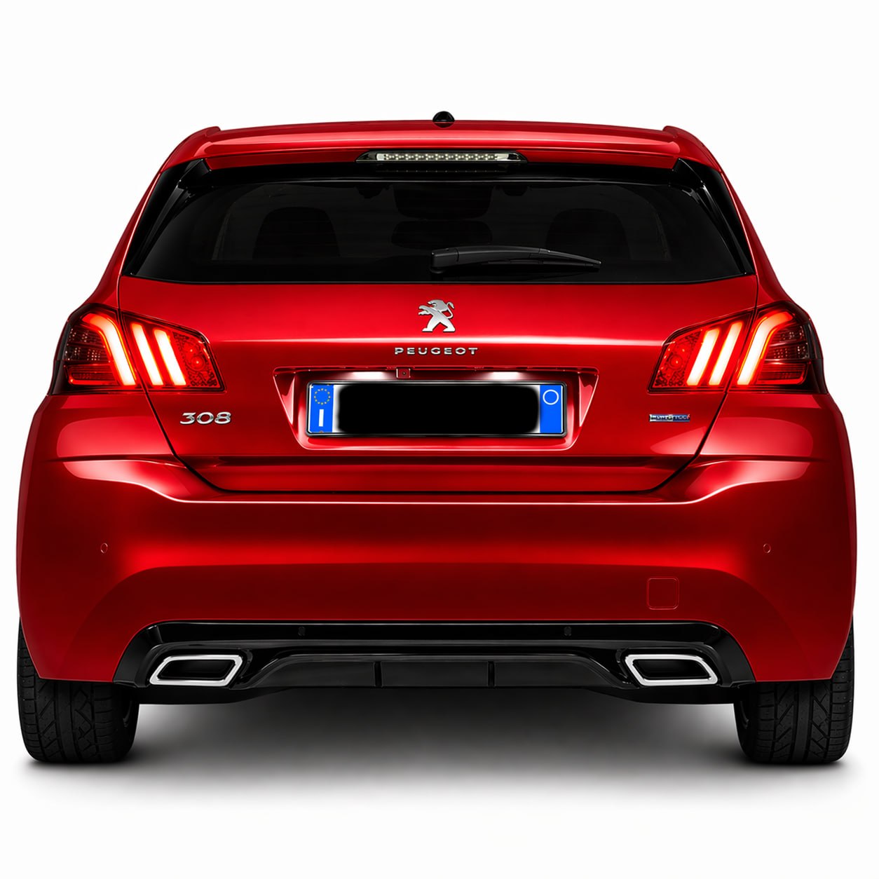 💕ART.9544 DIFFUSORE PEUGEOT 308 II 5 PORTE 13-21 LOOK  NERO LUCIDO TERMINAL💕