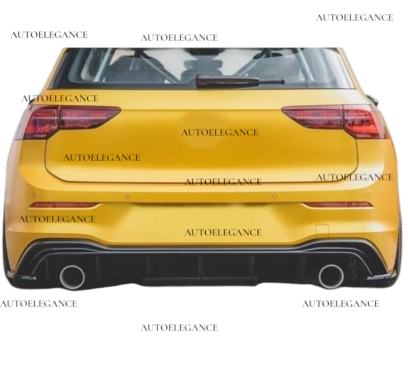 🔥ART.0512 DIFFUSORE POSTERIORE VW GOLF 8 GTI 19+ SOTTO PARAURTI TERMINALI ABS🔥