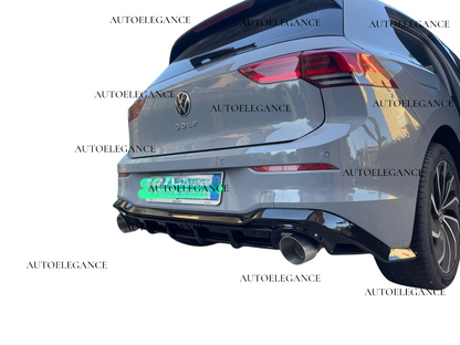 🔥ART.0512 DIFFUSORE POSTERIORE VW GOLF 8 GTI 19+ SOTTO PARAURTI TERMINALI ABS🔥