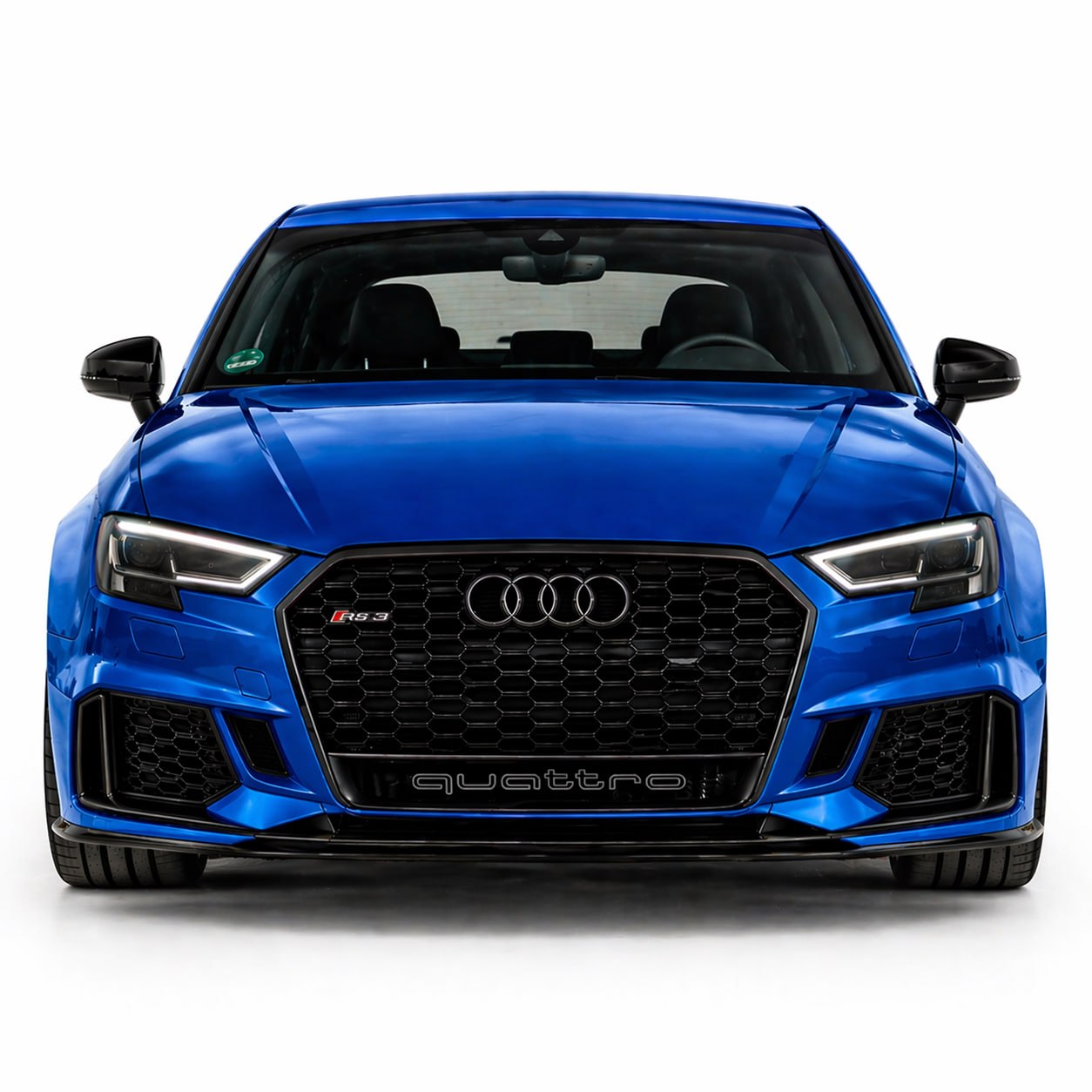 💕ART. 1939 GRIGLIA AUDI A3 8V 2016-2020 LOOK RS3 QUATTRO NERO LUCIDO 💕