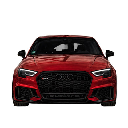 💕ART. 1939 GRIGLIA AUDI A3 8V 2016-2020 LOOK RS3 QUATTRO NERO LUCIDO 💕