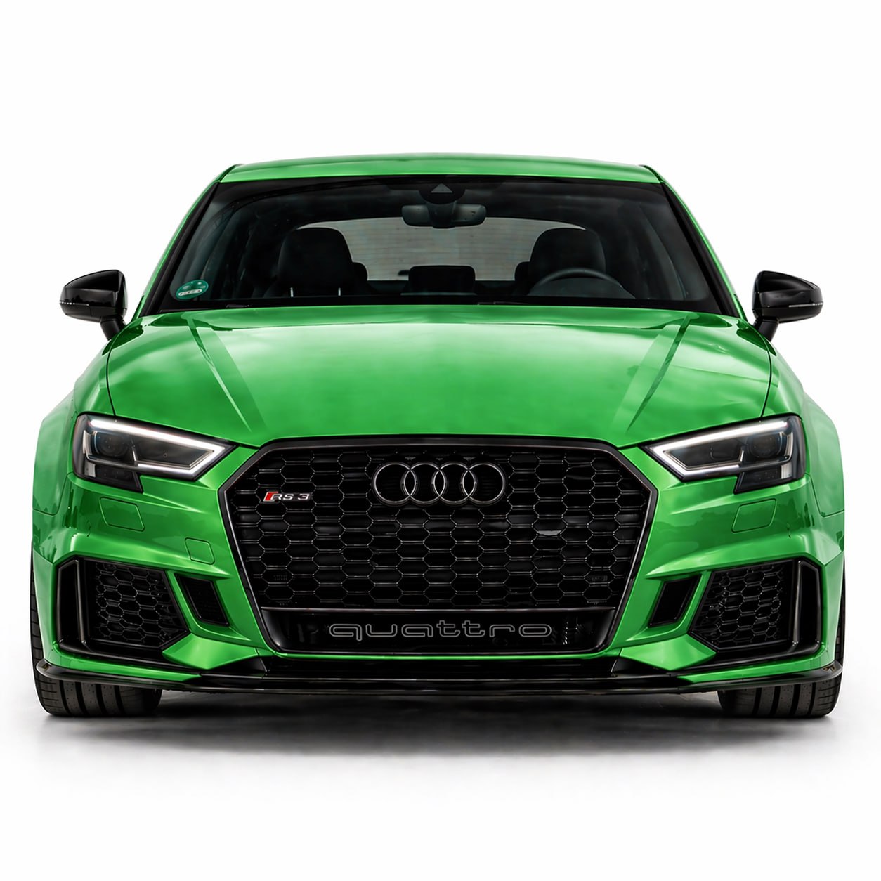 💕ART. 1939 GRIGLIA AUDI A3 8V 2016-2020 LOOK RS3 QUATTRO NERO LUCIDO 💕