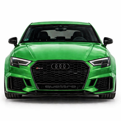 💕ART. 1939 GRIGLIA AUDI A3 8V 2016-2020 LOOK RS3 QUATTRO NERO LUCIDO 💕