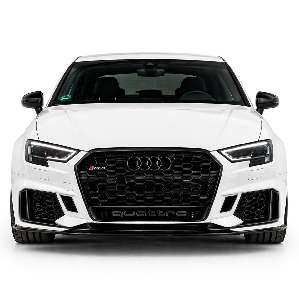 💕ART. 1939 GRIGLIA AUDI A3 8V 2016-2020 LOOK RS3 QUATTRO NERO LUCIDO 💕