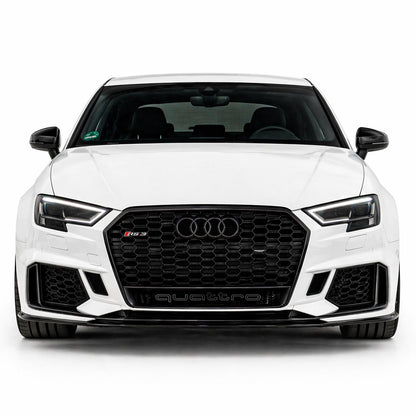 💕ART. 1939 GRIGLIA AUDI A3 8V 2016-2020 LOOK RS3 QUATTRO NERO LUCIDO 💕