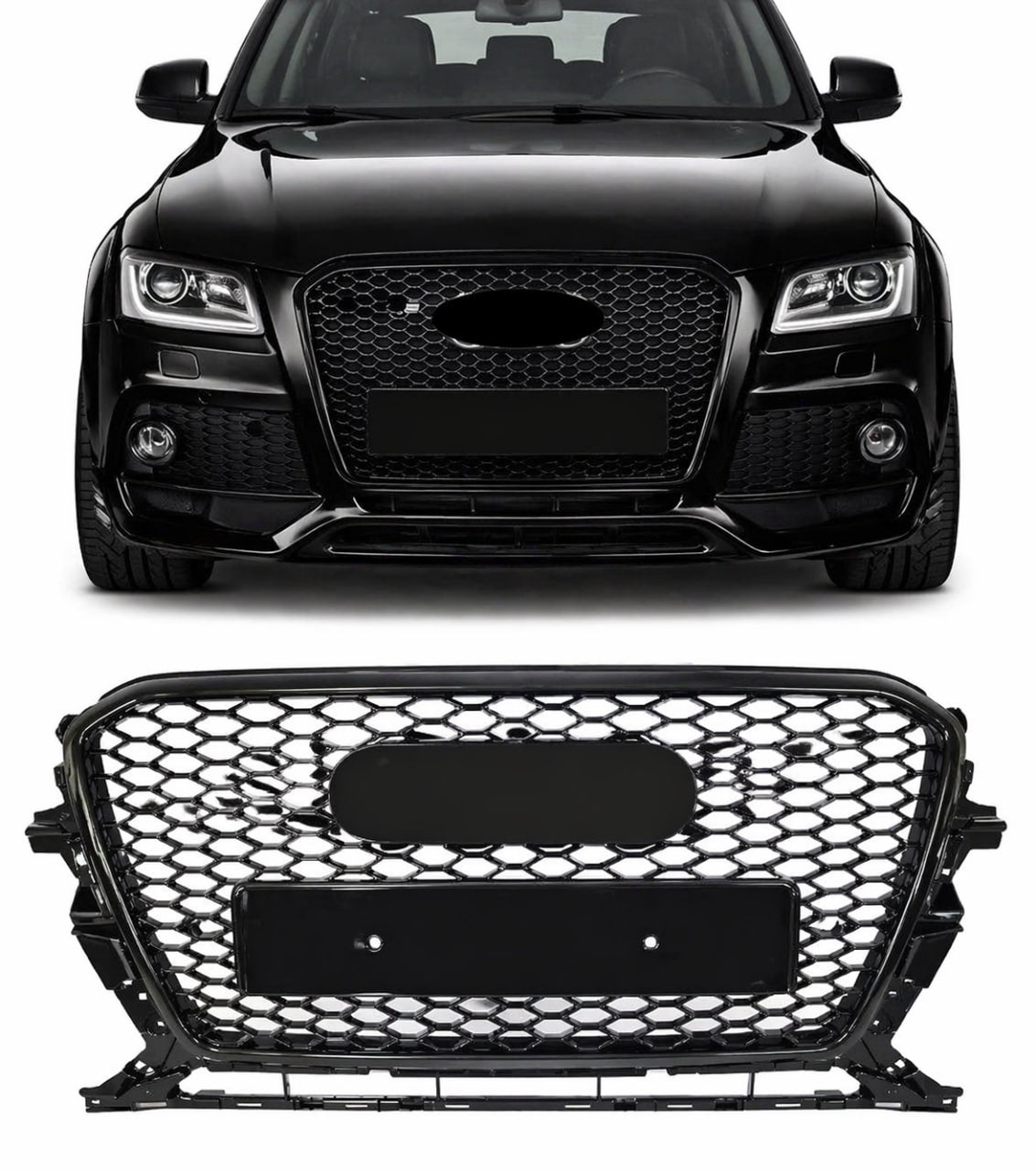 💕ART. 0592 GRIGLIA AUDI Q5 8R 2012-2016 LOOK RSQ5 NERO LUCIDO 💕