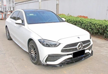 💕ART.1082 SPLITTER M.BENZ CLASSE C W206 AMG LOOK BRABUS NERO LUCIDO 3PZ💕