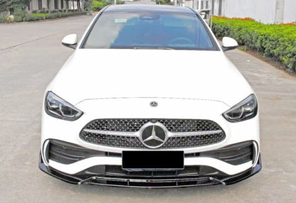 💕ART.1082 SPLITTER M.BENZ CLASSE C W206 AMG LOOK BRABUS NERO LUCIDO 3PZ💕