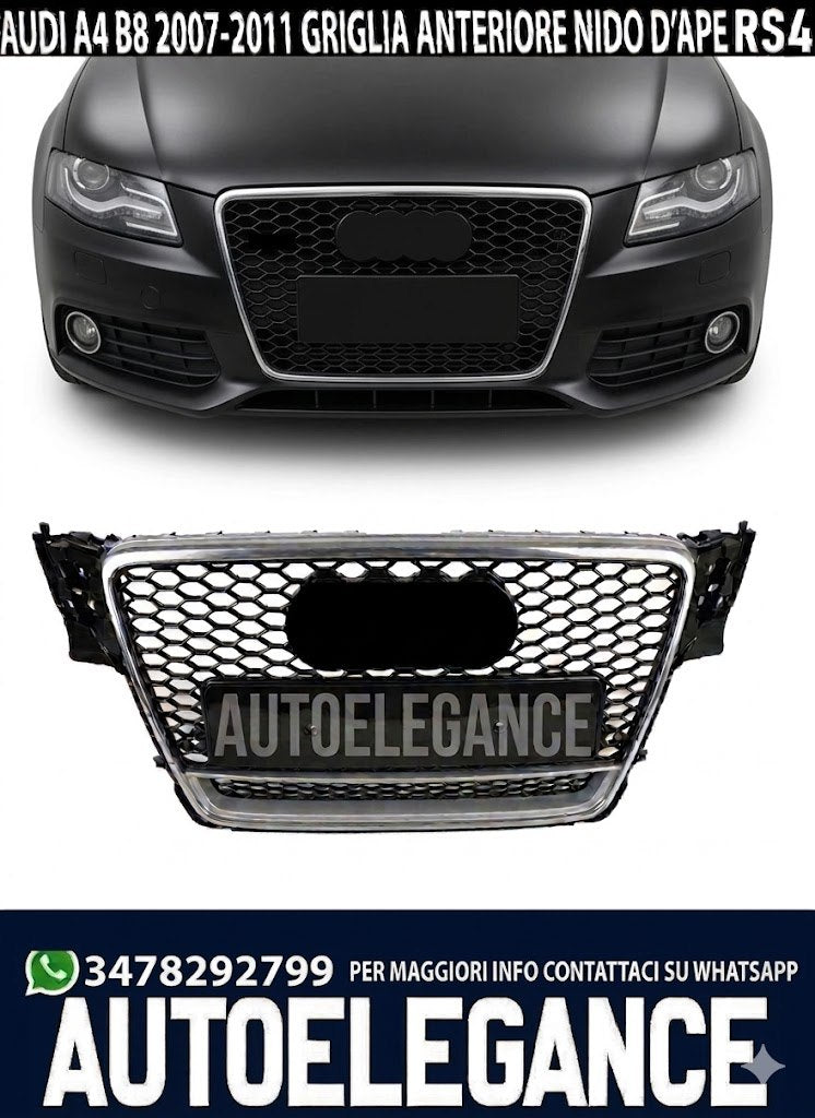 💕ART. 0612 GRIGLIA AUDI  A4 B8 2007-2011 LOOK RS4 💕