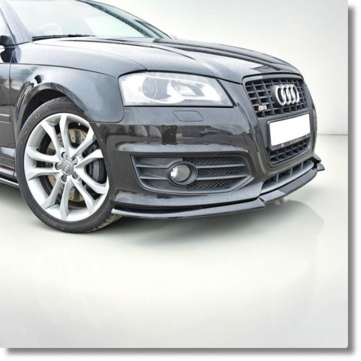 💕ART.9887 Splitter Audi A3 S3 8P restyling 08-11 solo per sline nero lucido💕
