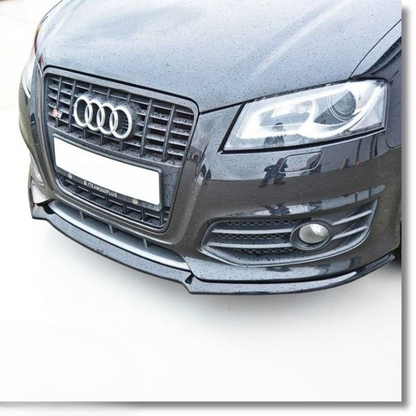💕ART.9887 Splitter Audi A3 S3 8P restyling 08-11 solo per sline nero lucido💕