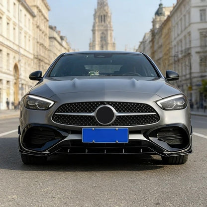 💕ART.1062 KIT AERO ANTERIORE MERCEDES CLASSE C W206 2021 AMG NERO LUCIDO💕