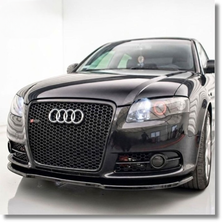 💕ART.9918 Splitter  Audi A4 B7 04 - 07 solo per paraurti sline nero lucido 💕